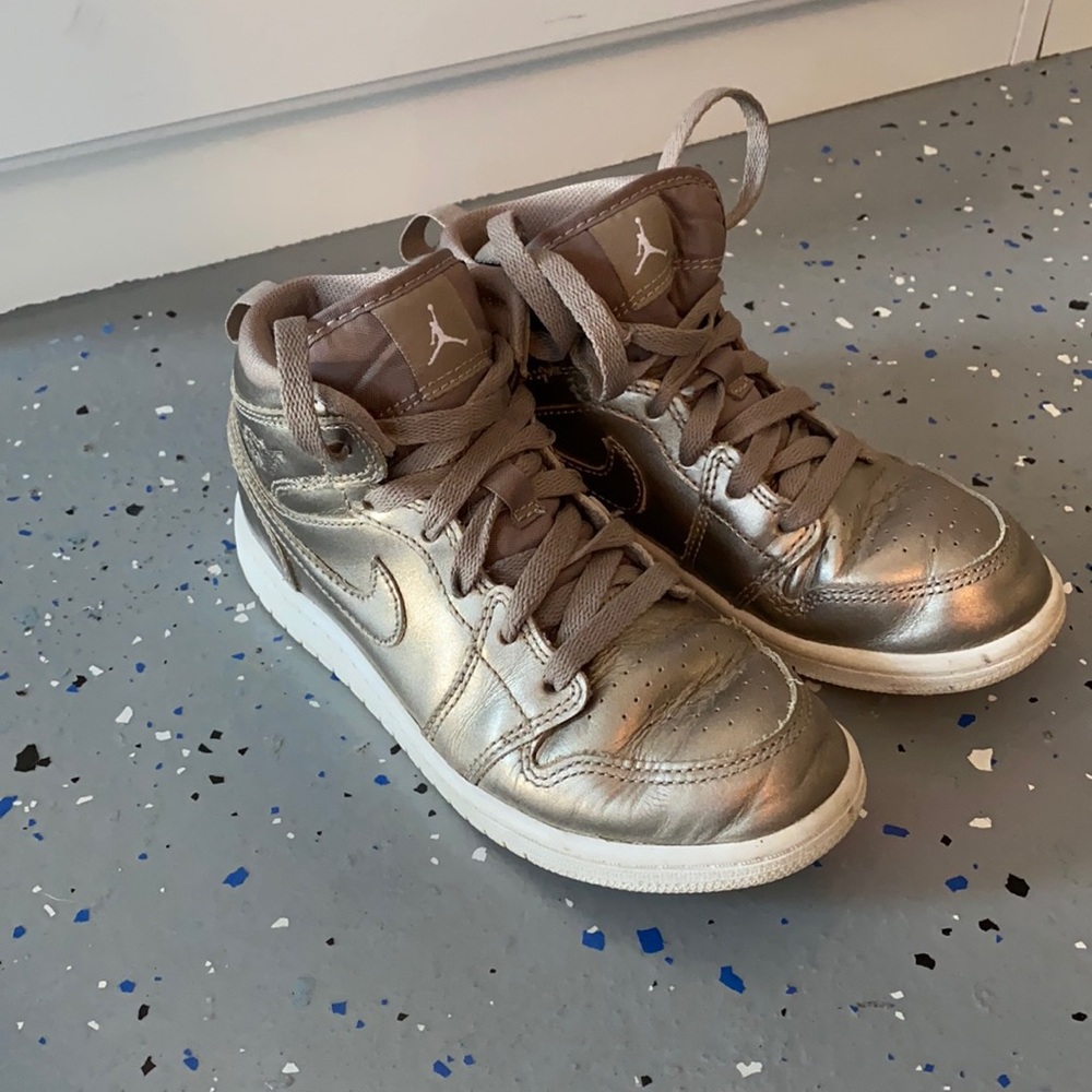 Girls Metallic Jordans
